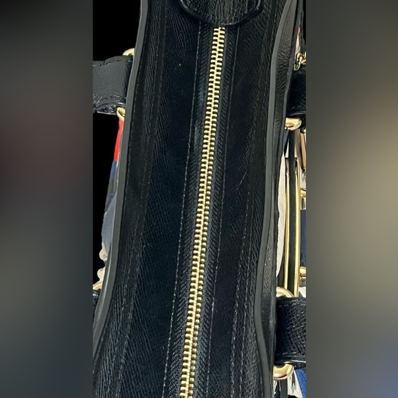 Coach Swagger Floral Patchwork Satchel in Red, Blue, and Black - Picture 4 of 12